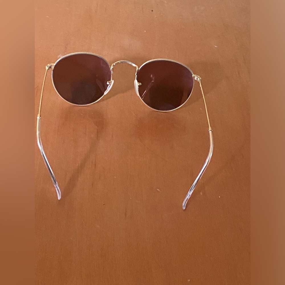 Ray-Ban Gold Frame Brown Lens Oval Sunglasses - Picture 2 of 12